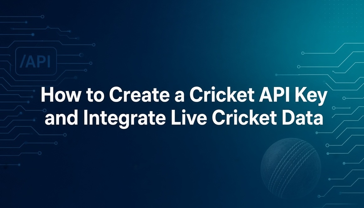 How to Create a Cricket API Key and Integrate Live Cricket Data into Your Website or App